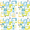 Retro Squares Fabric Variation 2 - Blue - ineedfabric.com
