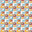 Retro Stylized Backdrop Fabric - ineedfabric.com