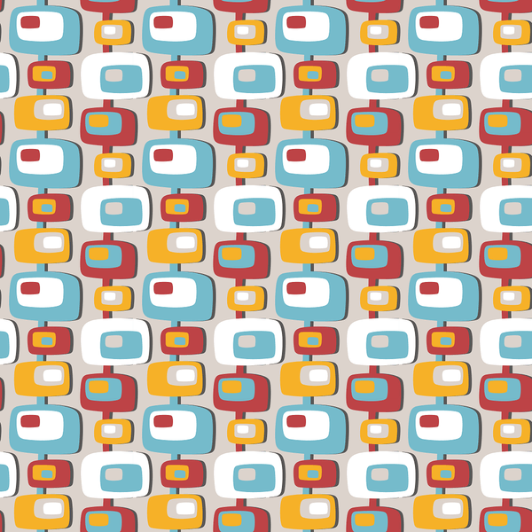 Retro Stylized Backdrop Fabric - ineedfabric.com