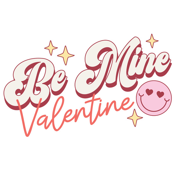 Retro Valentine’s Day Be Mine Fabric Panel - ineedfabric.com
