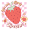 Retro Valentine’s Day Berry Fabric Panel - ineedfabric.com