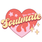Retro Valentine’s Day Soulmate Fabric Panel - ineedfabric.com