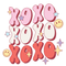 Retro Valentine’s Day XOXO Fabric Panel - ineedfabric.com