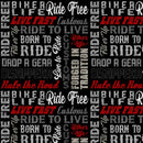 Ride Free Biker Lingo Fabric - ineedfabric.com