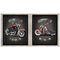 Ride Free Motorcycle Picture Patches Fabric Panel - 24" - ineedfabric.com
