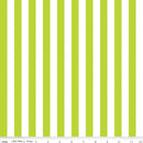 Riley Blake, 1/2" Striped Fabric - Lime - ineedfabric.com