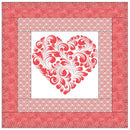 Romantic Bouquets Heart Wall Hanging 42" x 42" - ineedfabric.com