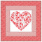 Romantic Bouquets Heart Wall Hanging 42" x 42" - ineedfabric.com