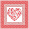 Romantic Bouquets Heart Wall Hanging 42" x 42" - ineedfabric.com