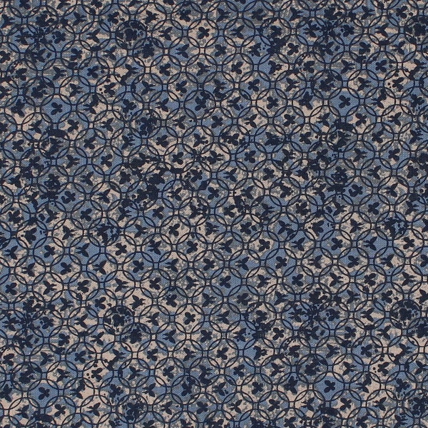 Romantic Garden Butterfly Fabric - Blue - ineedfabric.com