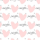 Romantic Valentine's Day Heart Fabric - Light Pink - ineedfabric.com