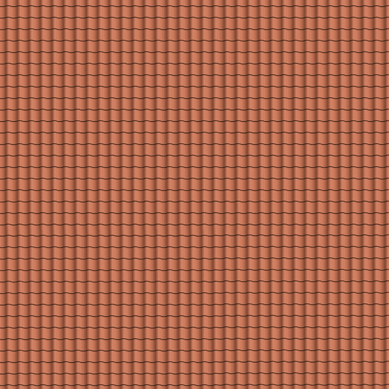 Roof Tiles Fabric - Red - ineedfabric.com