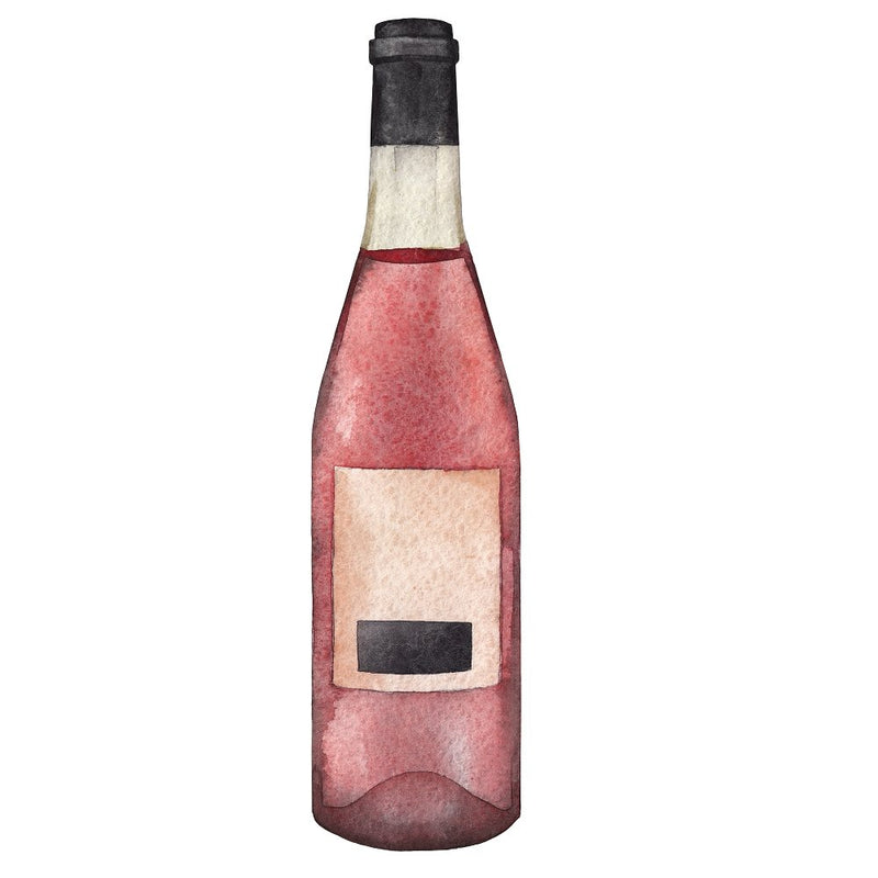 Rosé Wine Bottle Fabric Panel - Variation 5 - ineedfabric.com