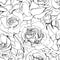 Roses Fabric - Black/White - ineedfabric.com