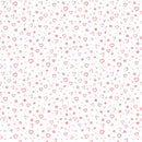 Roses Heart Valentine Grunge Fabric - White - ineedfabric.com