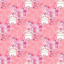 Roses Heart Valentine Main Fabric - Pink - ineedfabric.com