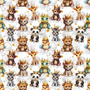 Royal Baby Animals Fabric - ineedfabric.com