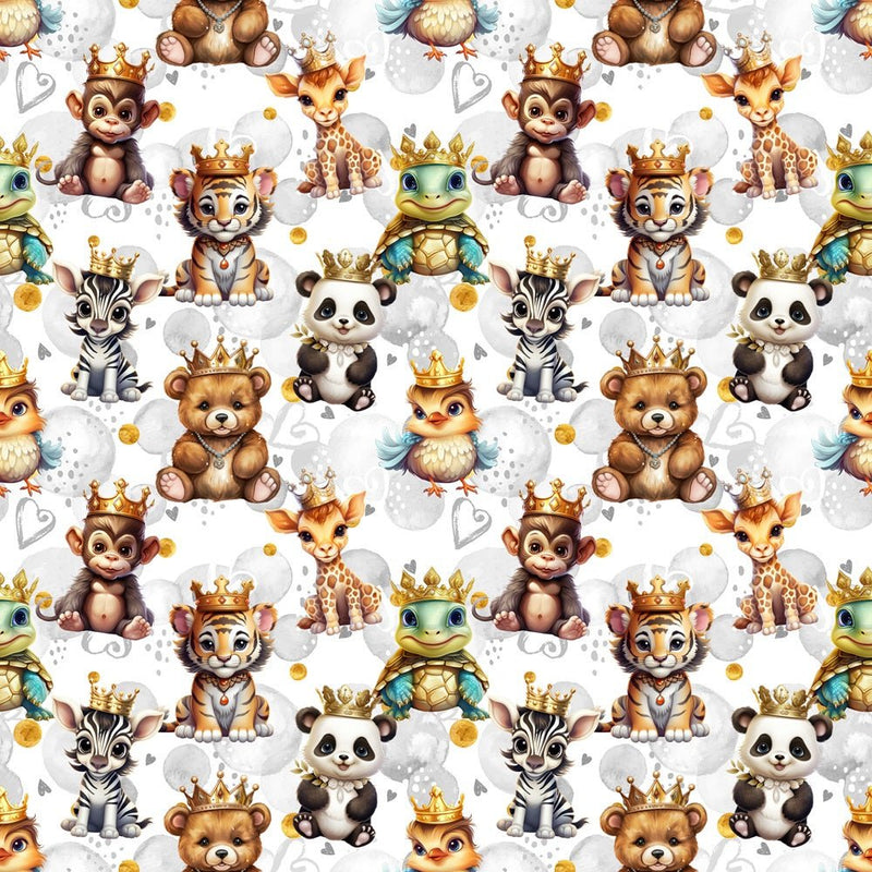 Royal Baby Animals Fabric - ineedfabric.com