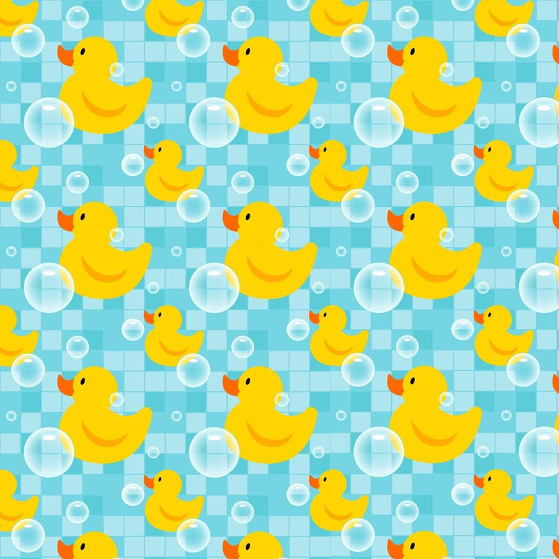 Rub A Dub In The Tub Fabric - Blue - ineedfabric.com