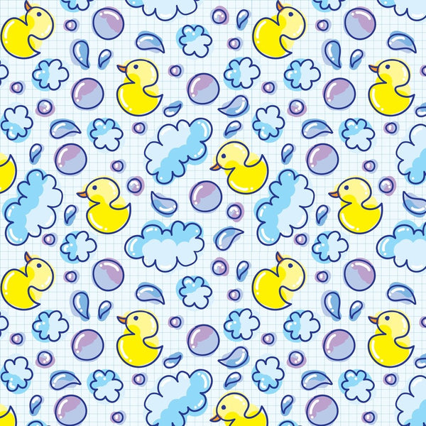 Rubber Duckie Tub Time Fabric - Multi - ineedfabric.com