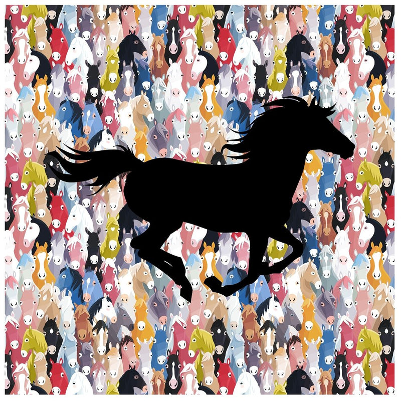 Running Horse Pillow Panel - ineedfabric.com