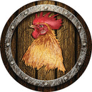 Rustic Wood Frame & Rooster Fabric Panel - ineedfabric.com