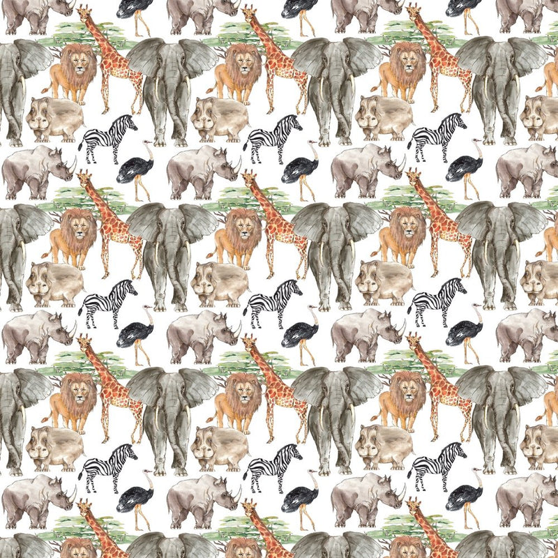 Safari Animal Fabric - Multi - ineedfabric.com