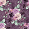 Sangria Dreams Flowers on Text Fabric - Purple - ineedfabric.com