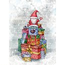 Santa Claus Gnome Fabric Panel - Gray/White - ineedfabric.com