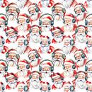 Santa Wearing Headphones Fabric - ineedfabric.com