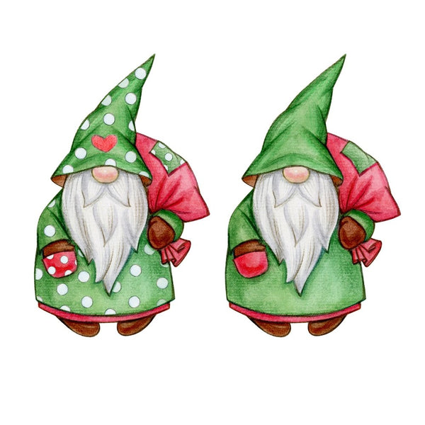 Santa's Helpers Gnome Fabric Panel - White - ineedfabric.com