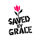 Saved By Grace Fabric Panel - Black - ineedfabric.com