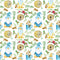 Scandinavian Gnomes & Elements Fabric - White - ineedfabric.com