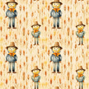 Scarecrows In Cornfield Fabric - ineedfabric.com