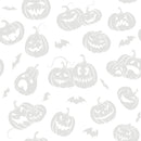 Scary Pumpkins and Bats Tone on Tone Fabric - ineedfabric.com