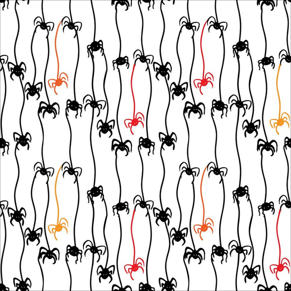 Scary Spiders Fabric - ineedfabric.com