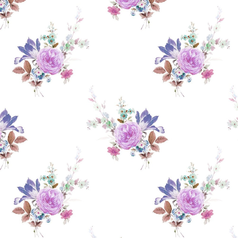 Scattered Floral Bouquets Fabric - ineedfabric.com