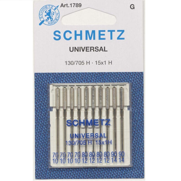 Schmetz Universal Machine Needle Assorted Sizes 70/80/90 - 10ct - ineedfabric.com