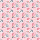 School Supply Bundle on Dainty Floral Fabric - Pink - ineedfabric.com