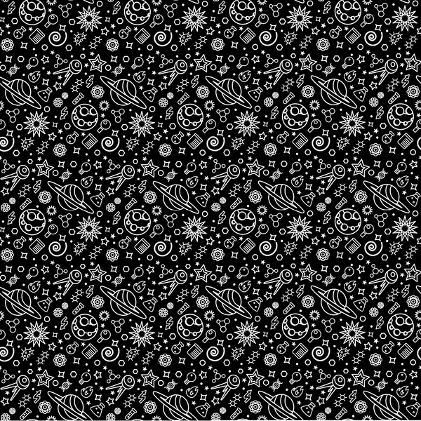 Science In Space Fabric - Black - ineedfabric.com