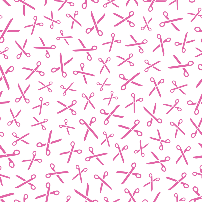 Scissors Fabric - Bashful Pink - ineedfabric.com