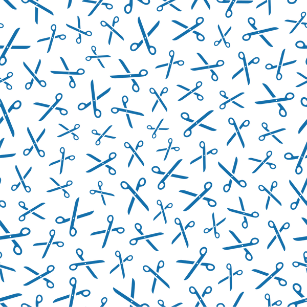 Scissors Fabric - Blue - ineedfabric.com