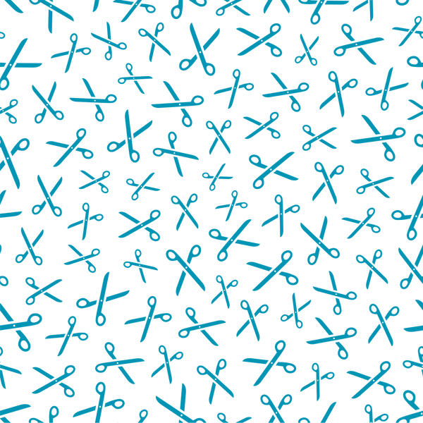 Scissors Fabric - Cerulean Blue - ineedfabric.com