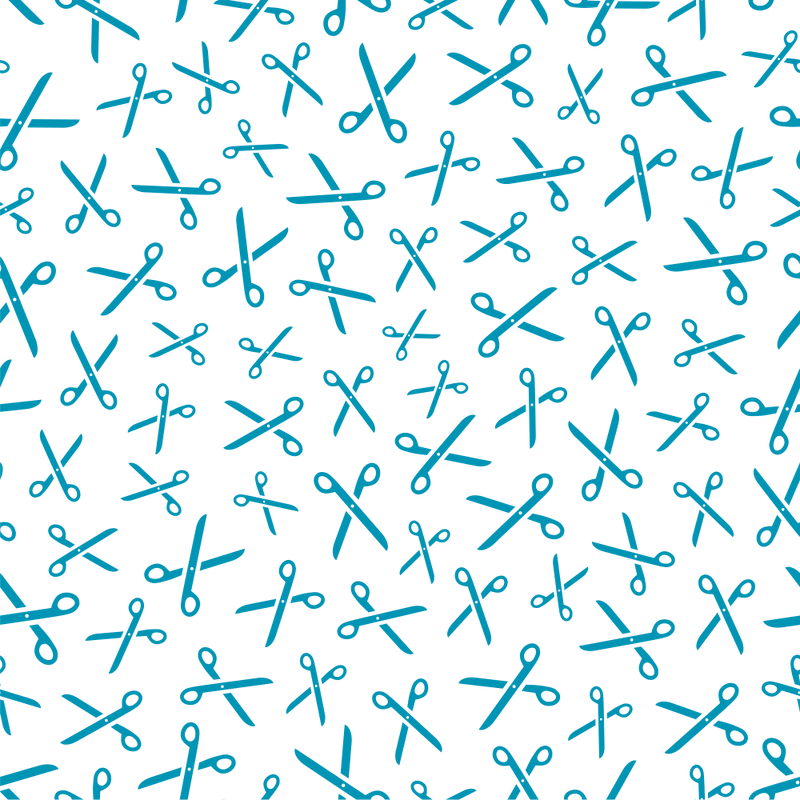 Scissors Fabric - Cerulean Blue - ineedfabric.com