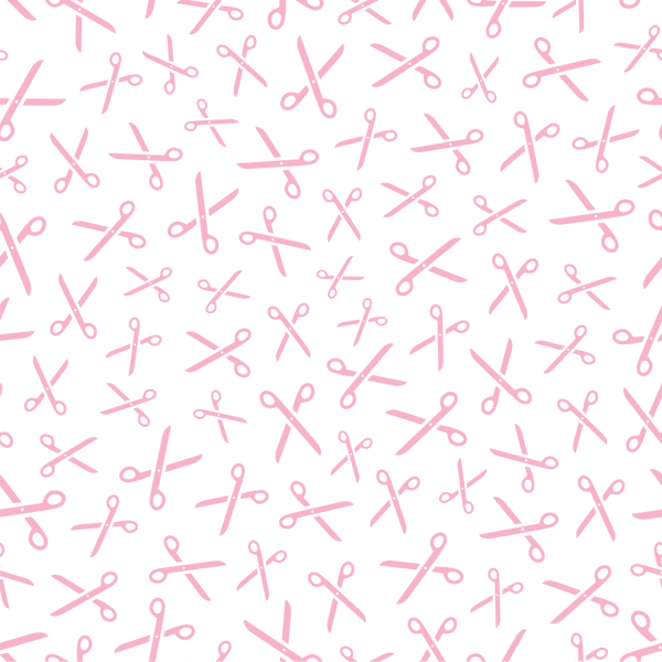 Scissors Fabric - Cupid Pink - ineedfabric.com
