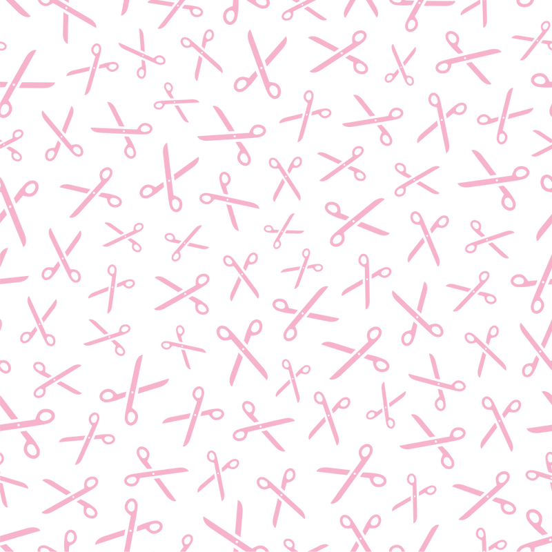 Scissors Fabric - Cupid Pink - ineedfabric.com