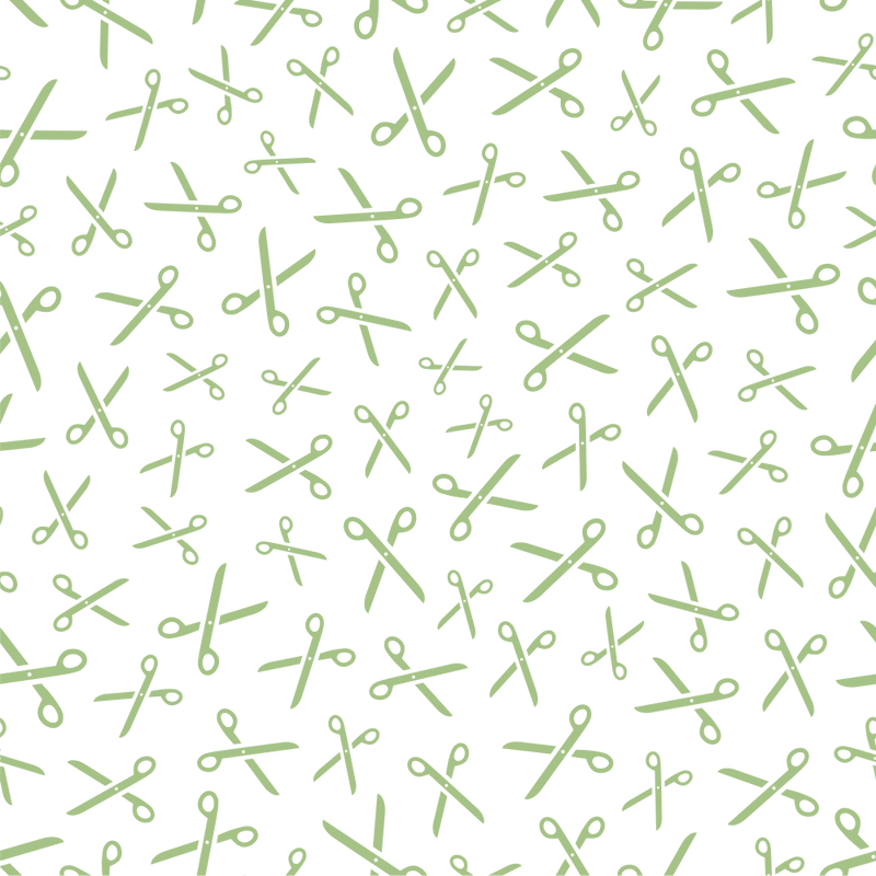 Scissors Fabric - Pistachio Green - ineedfabric.com