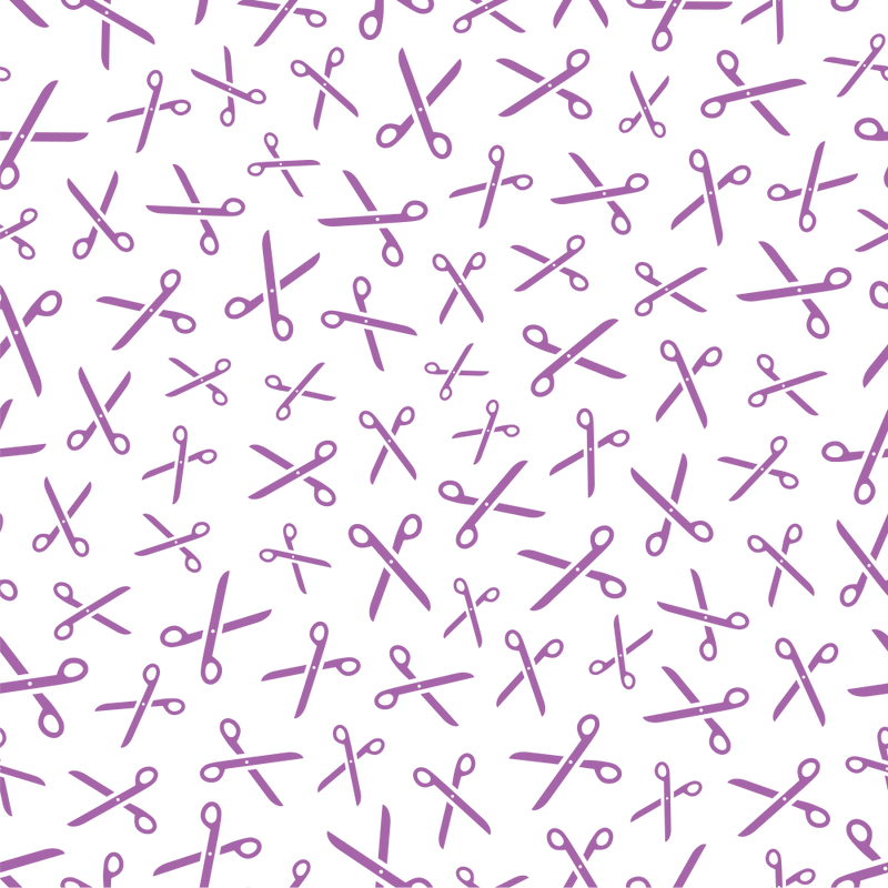 Scissors Fabric - Soft Purple - ineedfabric.com