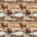 Scottish Highland Cows 11 Fabric - ineedfabric.com