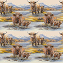 Scottish Highland Cows 6 Fabric - ineedfabric.com
